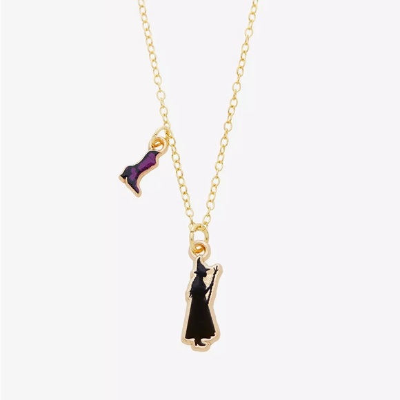 💚🩷Wicked Glinda Elphaba BFF necklace set NWT - Picture 4 of 14